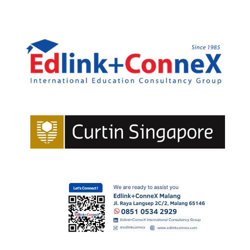 Logo peserta ekspo SMAK Kolese Santo Yusup Malang Edlink+ConneX - Curtin University Singapore